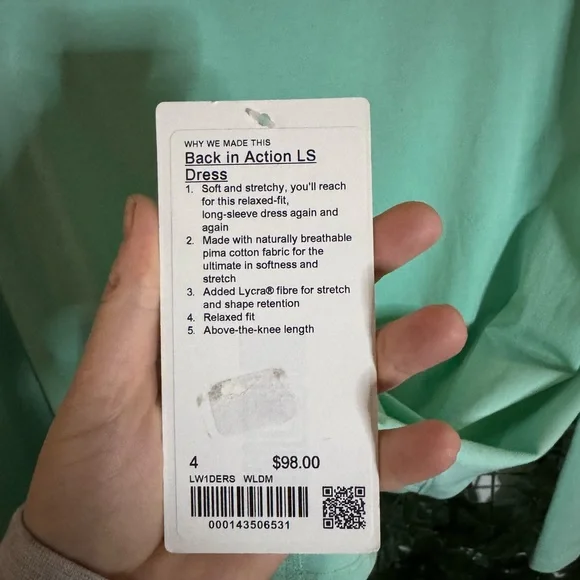 🆕 Lululemon 🍋 Back in Action Long Sleeve Dress - Picture 5 of 10